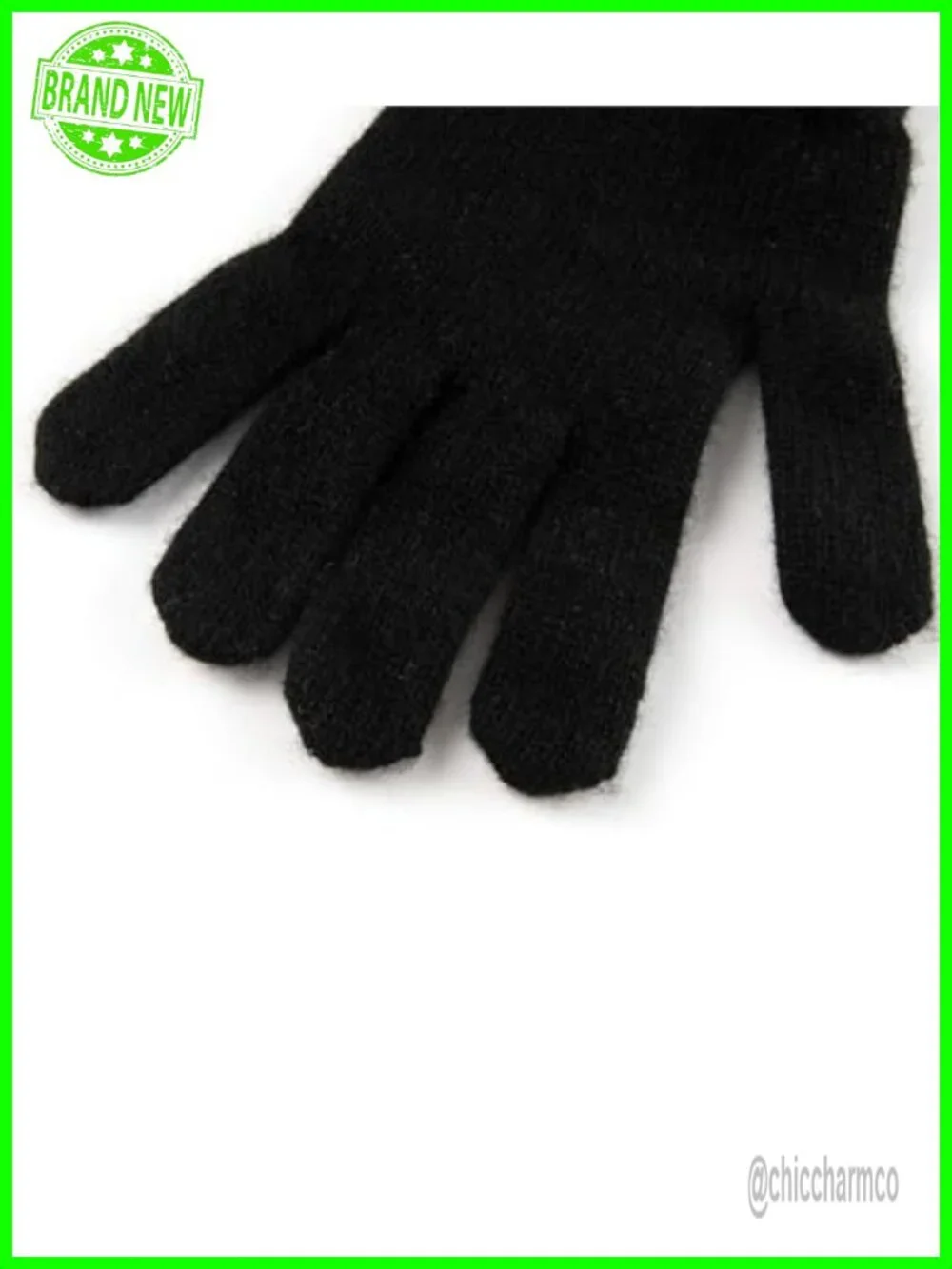 100% Cashmere Jersey Knit Ultra Soft Winter Gloves One Size